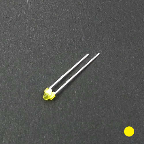 1.8mm LED 노랑,노란색 / 반투명 / Diffused Yellow 1.8mm LED